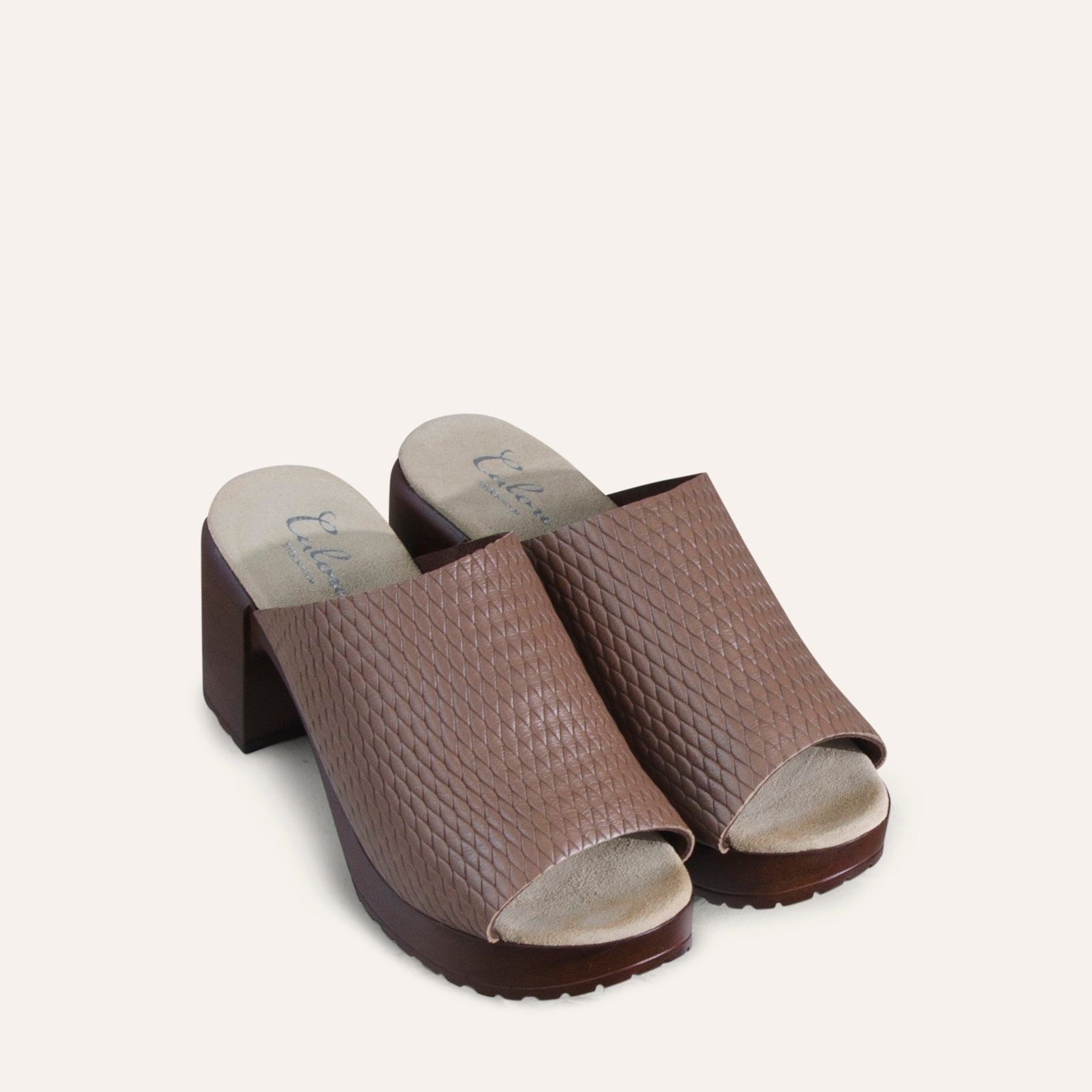 Becka brown clog mules Calou Stockholm