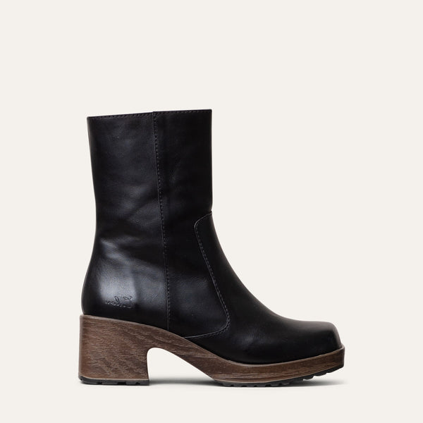 Ines black leather boots calou stockholm