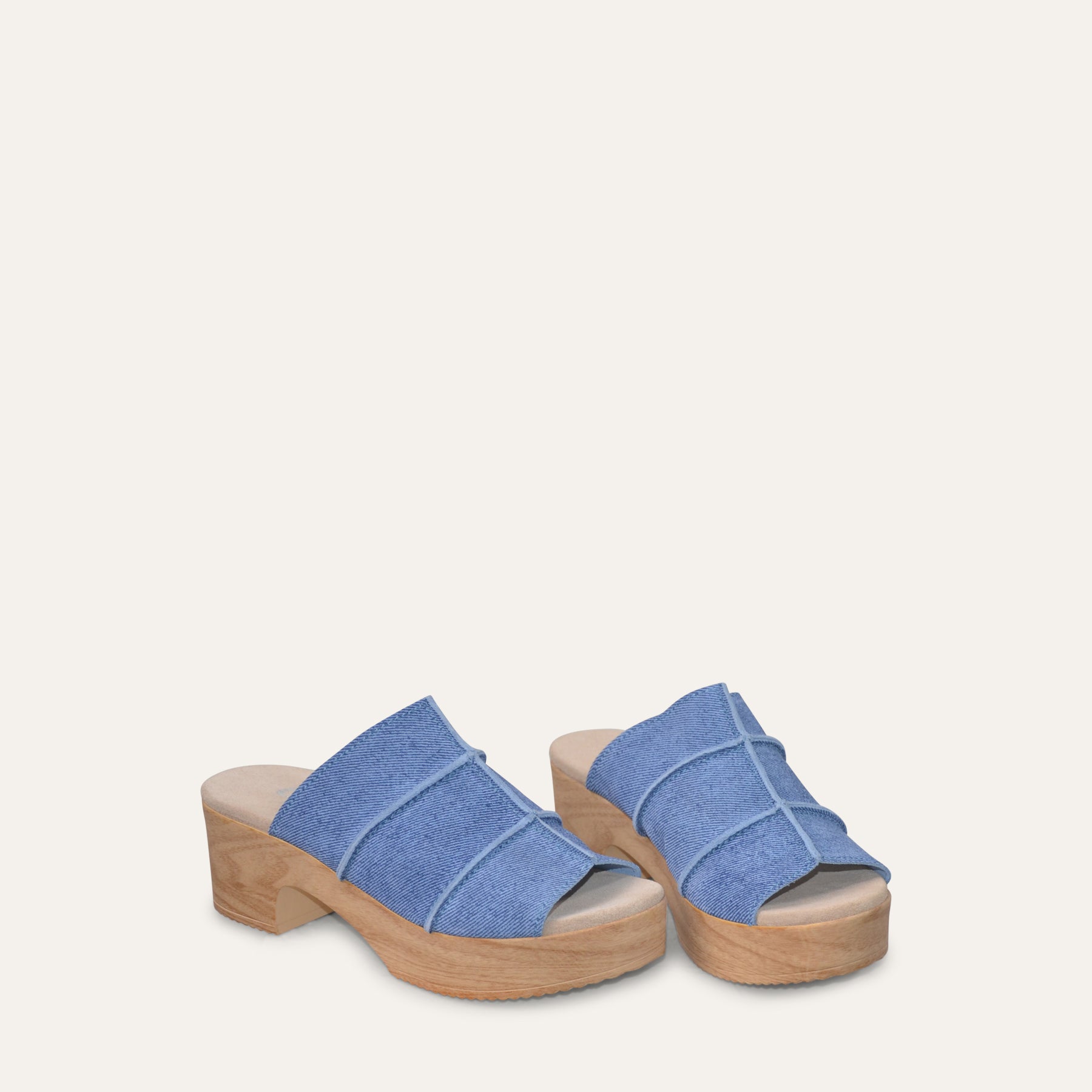 Tova denim blue suede clog sandal Calou