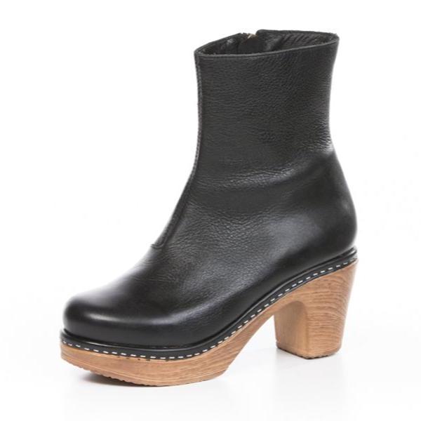 Molly black leather clog boot Calou