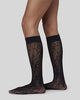 Rosa Lace Knee-Highs Black
