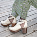 Bea White Patent Clog Shoe