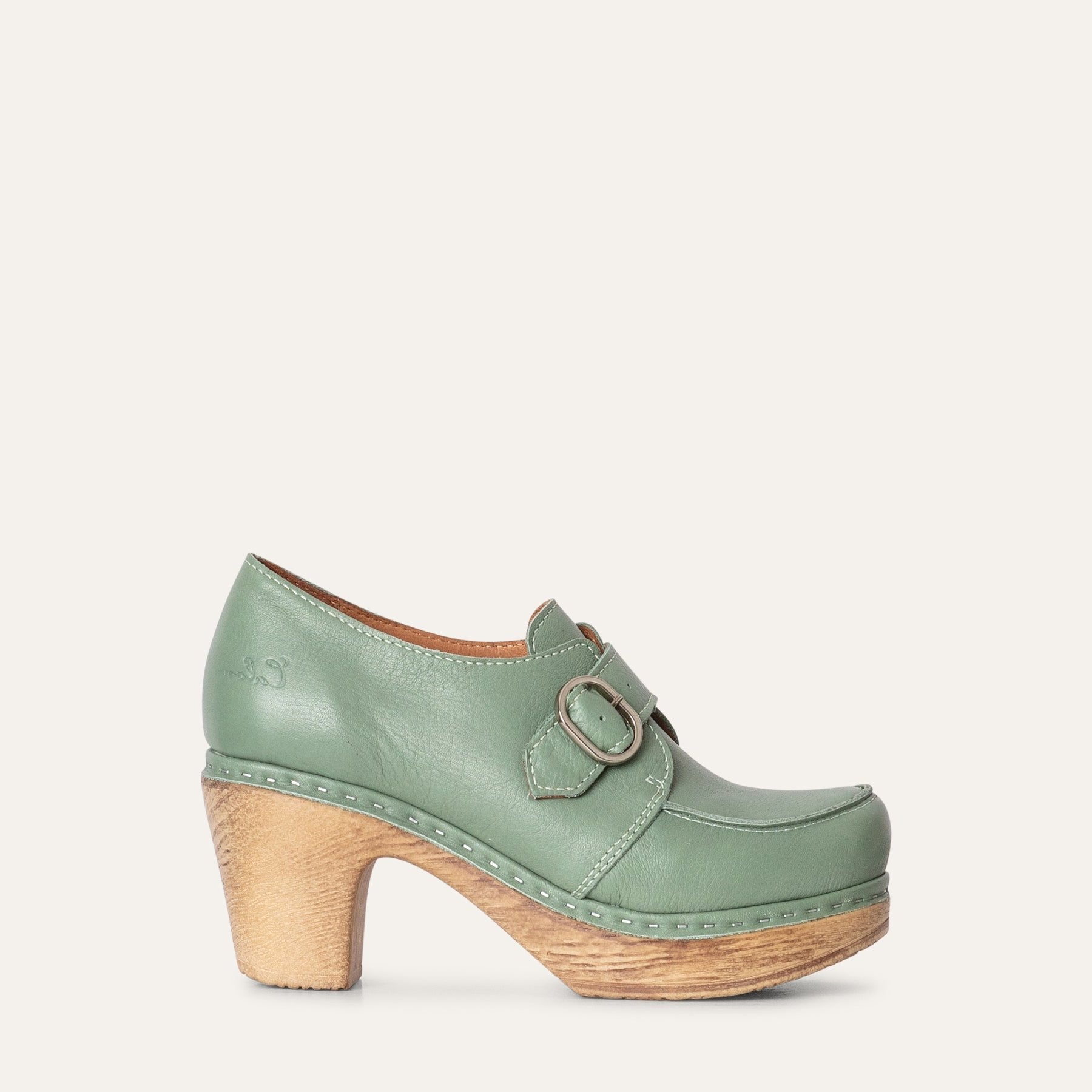 Alex green leather clog loafer Calou