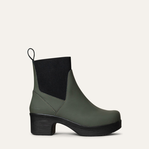 Angelina green water-proof leather boot calou stockholm