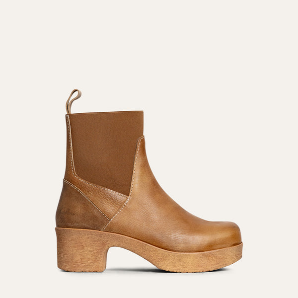 Angelina beige leather boot calou stockholm