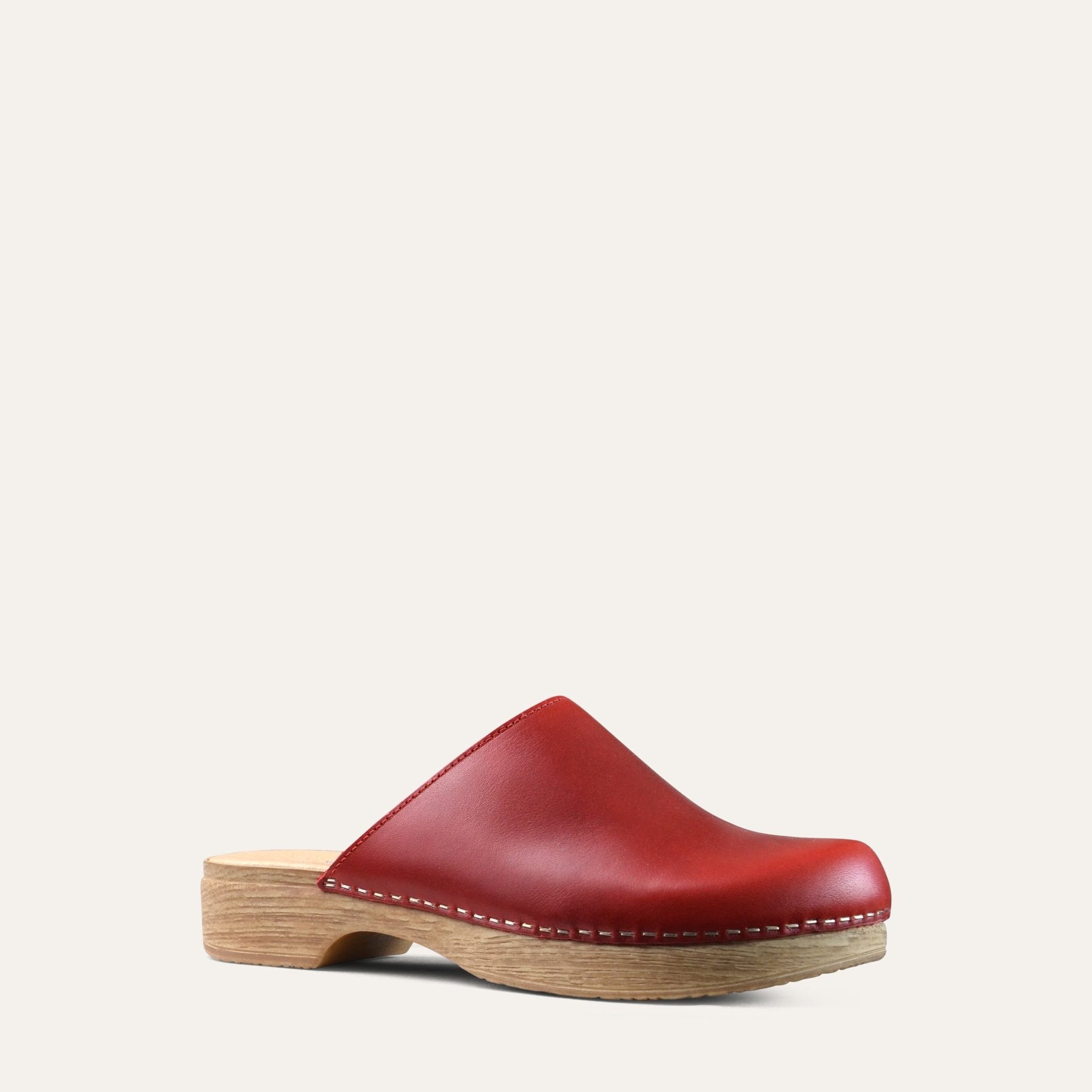 Helena red leather clog, Calou Stockholm