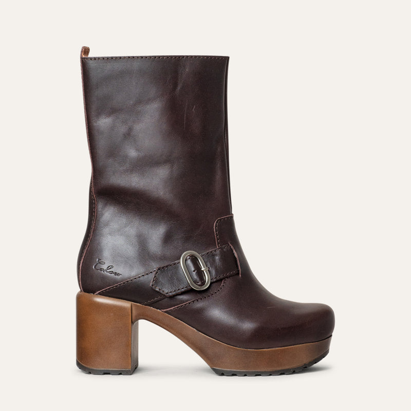 Juni brown leather boot calou stockholm