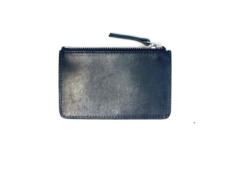 Reißverschluss-Brieftasche, Schwarz